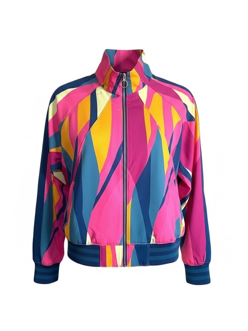 Tek Gear Colorful Women's Cropped Track Jacket Full Zip Women’s Size Small